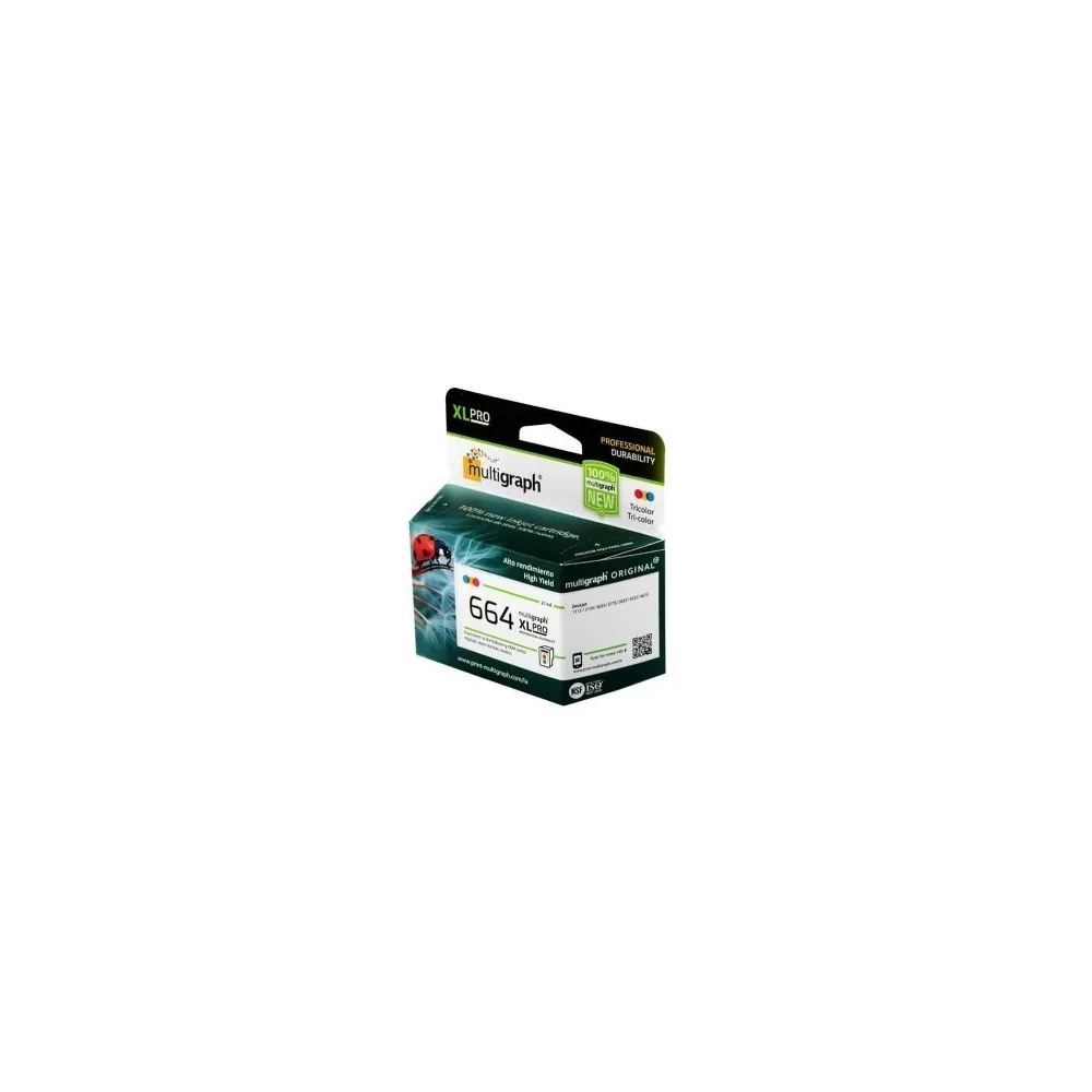 Cartucho Multigraph 664XL Color 21ML para HP F6V30A