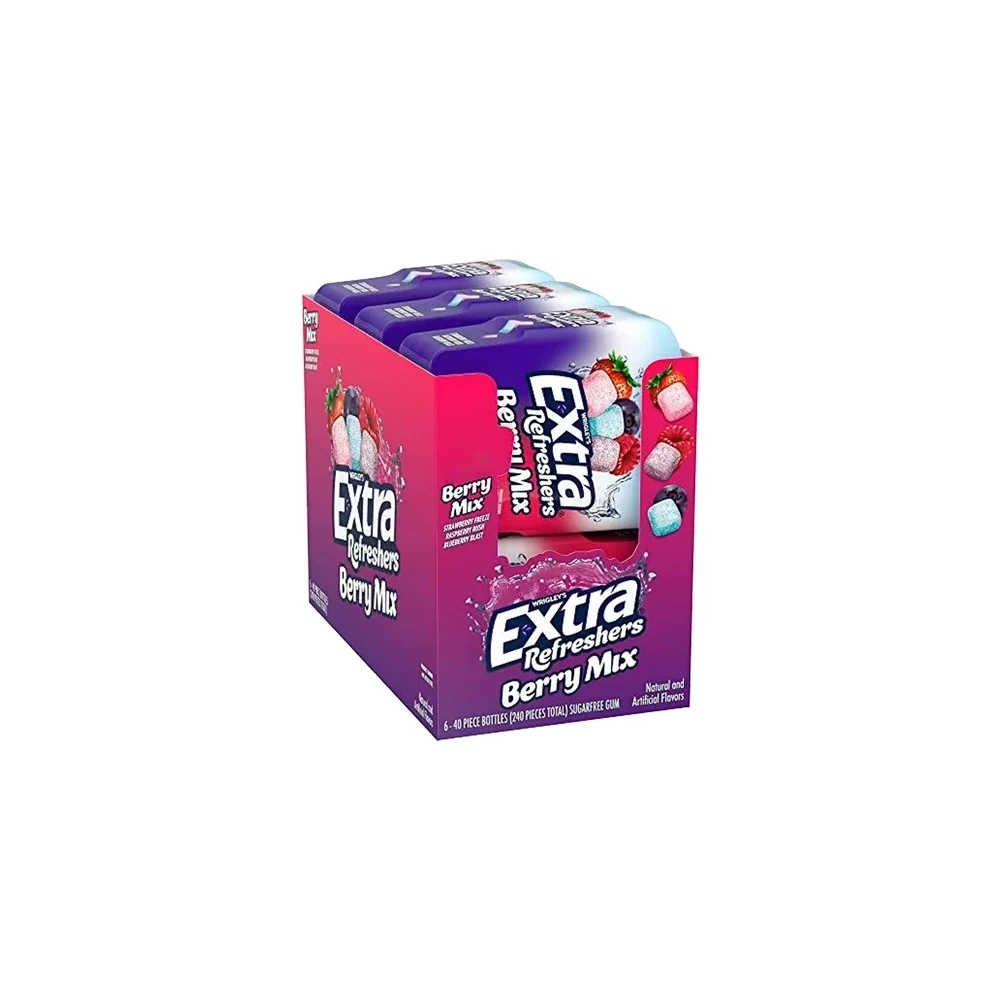 Chiclete Wrigleys Extra Refreshers Berry Caixa 6X40 Unidades