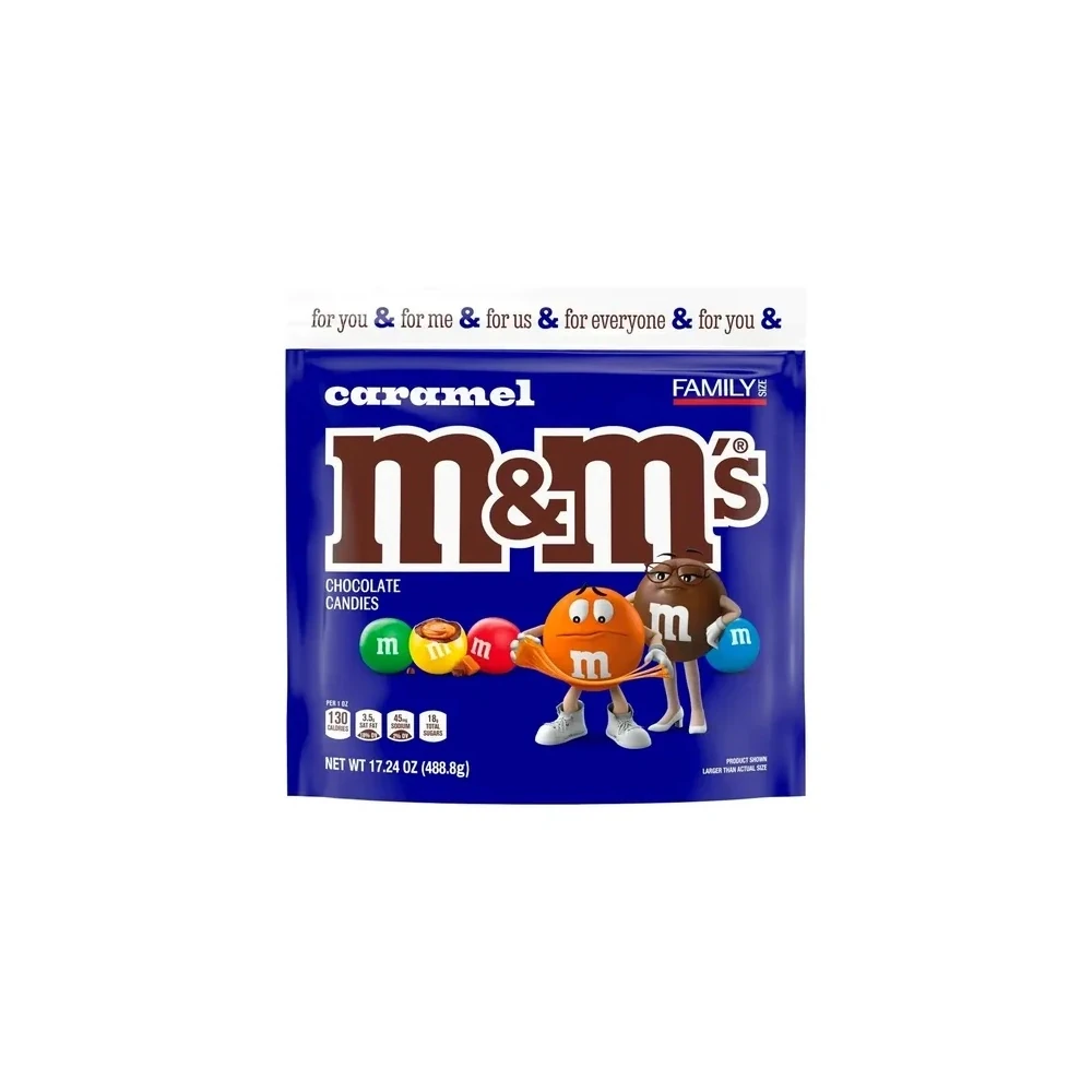 Pacote de Chocolate Mars M&M Caramelo 489G