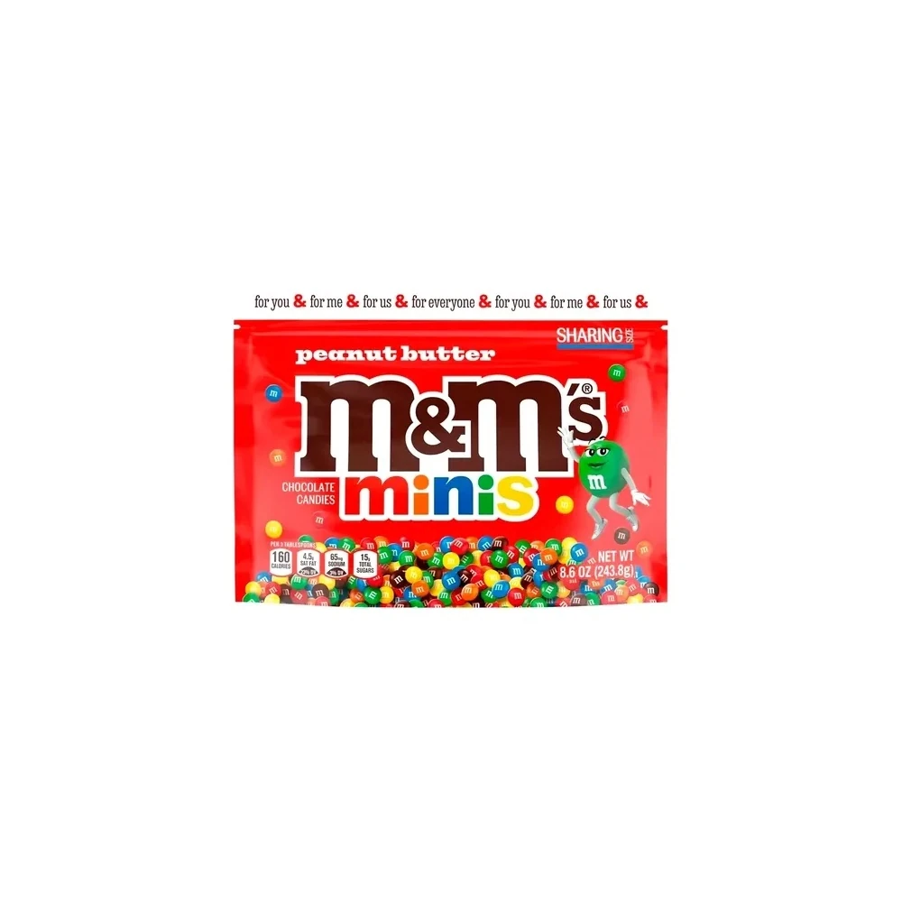Pacote de Chocolate Mars M&M Mini Manteiga de Amendoim 243G