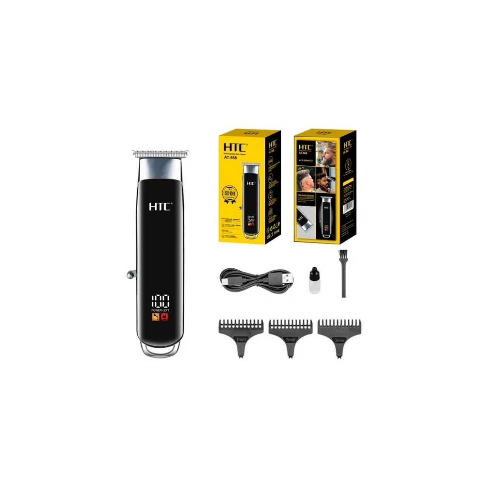 Cortador de Cabelo HTC AT-568 Recarregável Black *G