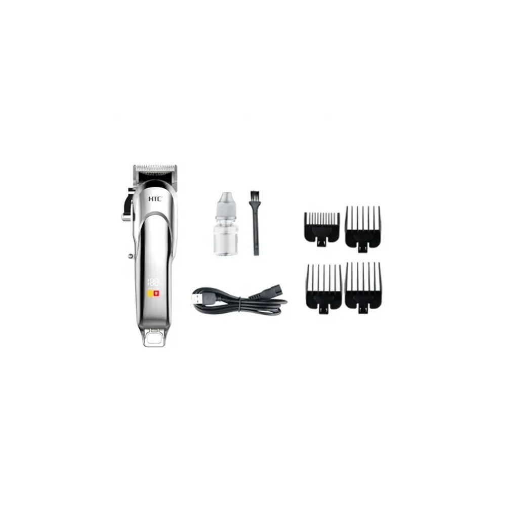 Cortador de Cabelo HTC CT-8087 Recarregável Prateado