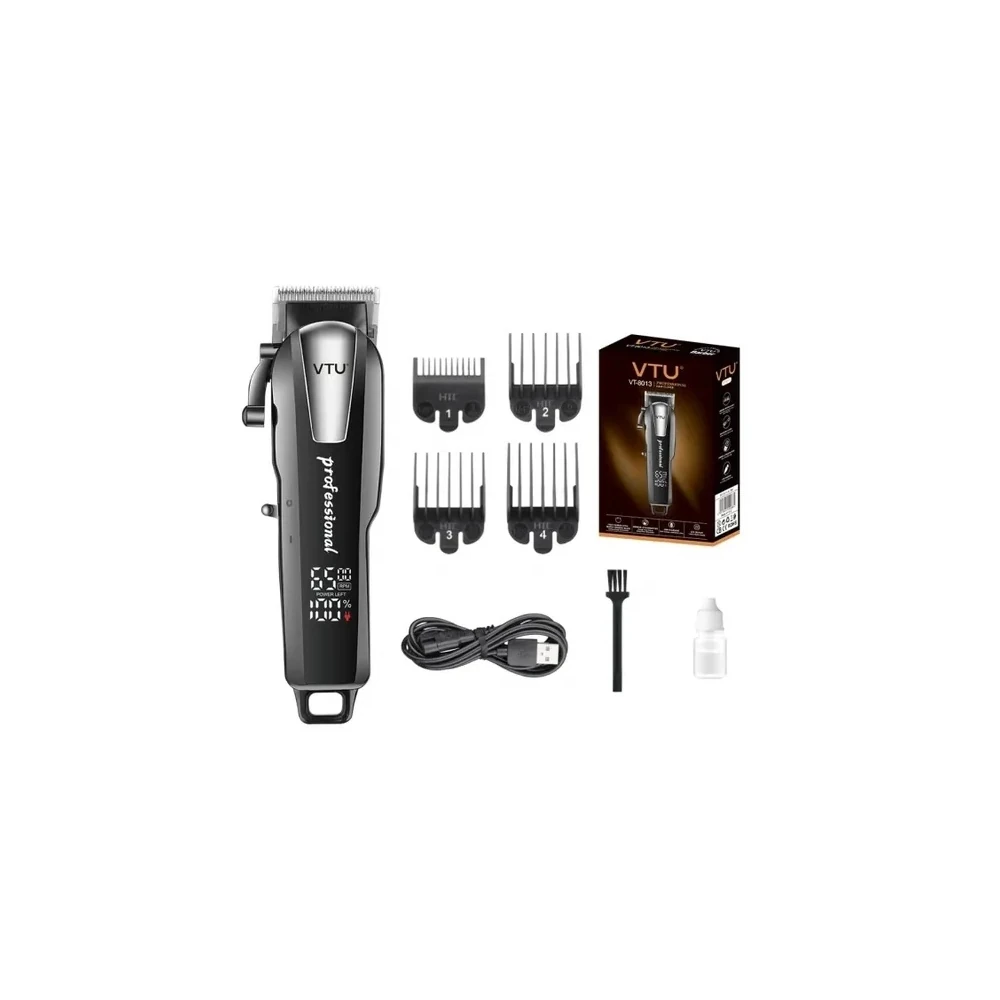 Cortador de Cabelo VTU-8013 Recarregável Preto/Prata *G