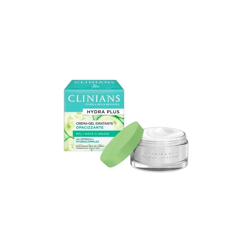 Creme Hidratante Facial Clinians Hydra Plus Opacizzante - com Cetriolo e Hidracomplex - 50ML
