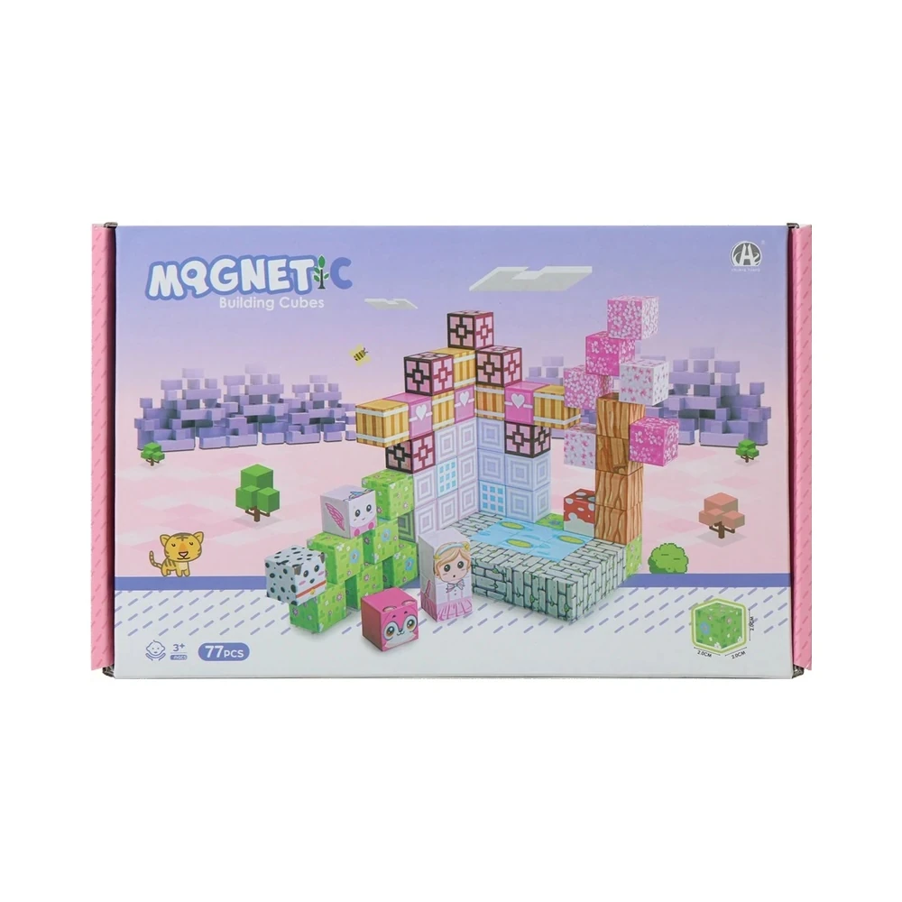 Kit de Cubos Magnéticos de Construção Chuang Huang - CH1383 (77 peças)