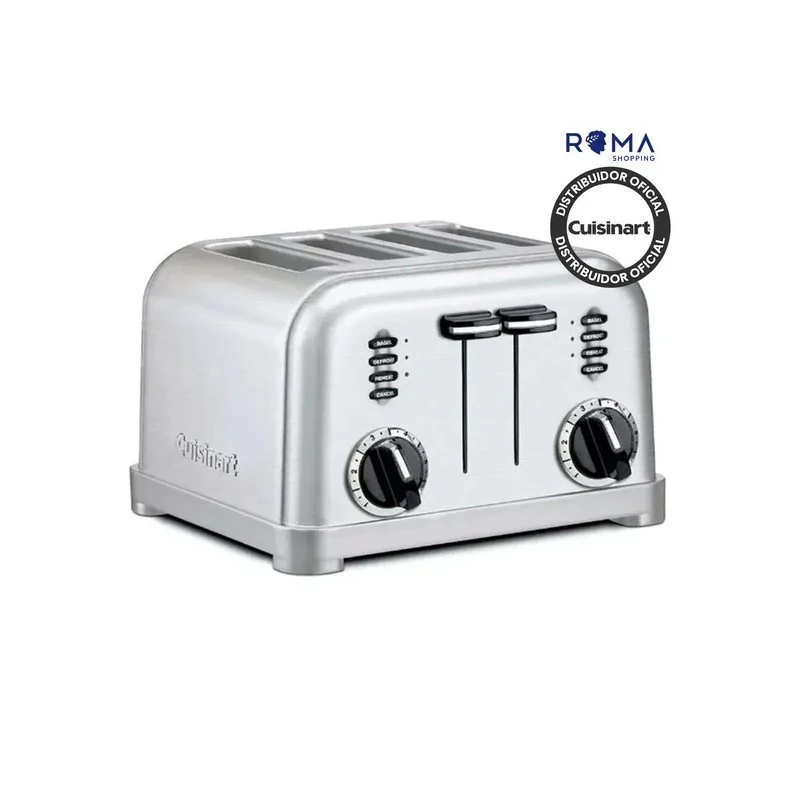 Torradeira Clássica Metal Cuisinart CPT-180BR 4 Fatias 6 Níveis Inox 110V