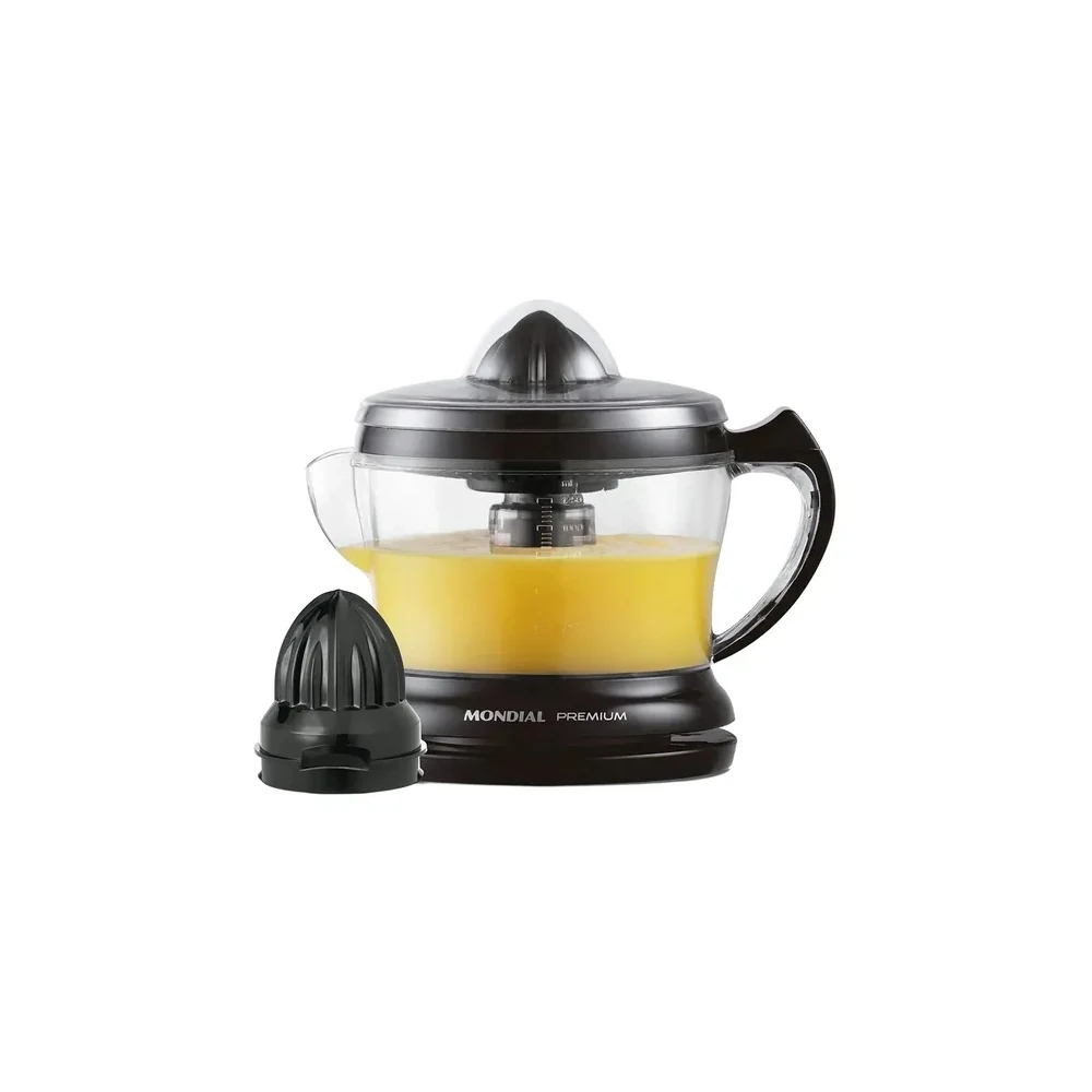 Espremedor Elétrico de Frutas Mondial Turbo Citrus Premium e-02 - 30W - 1.25L - 220V - 50/60HZ - Preto