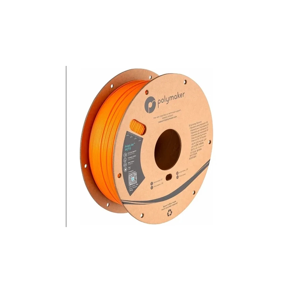 Filamento para Impressora 3D Polymaker Petg 1KG 1.75MM Laranja