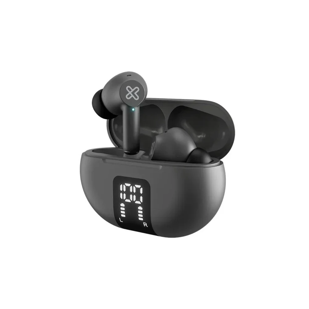 Fone de Ouvido Klip Xtreme Edgebuds KTE-755GR Bluetooth Cancela Ruído Ativo - Cinza