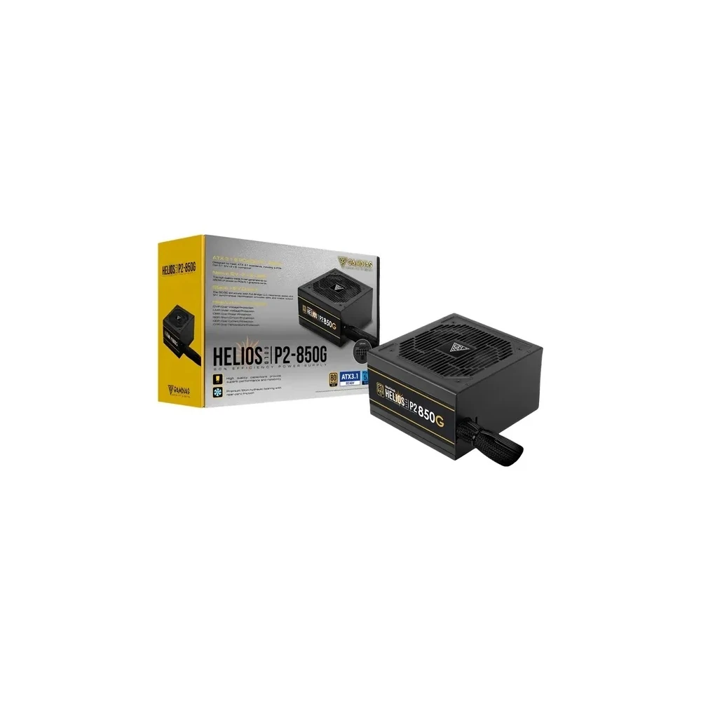 Fonte de Alimentação Gamdias Helios P2-850G 850 W 80 Plus Gold Não Modular - Preto
