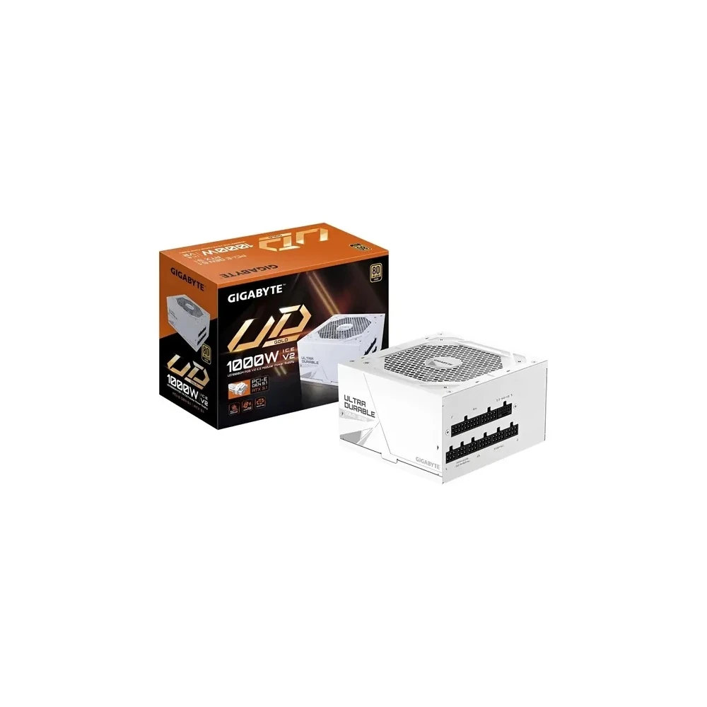 Fonte de Alimentação Gigabyte GP-UD1000GM PG5 Ice 1000 W 80 Plus Gold Full Modular - Branco