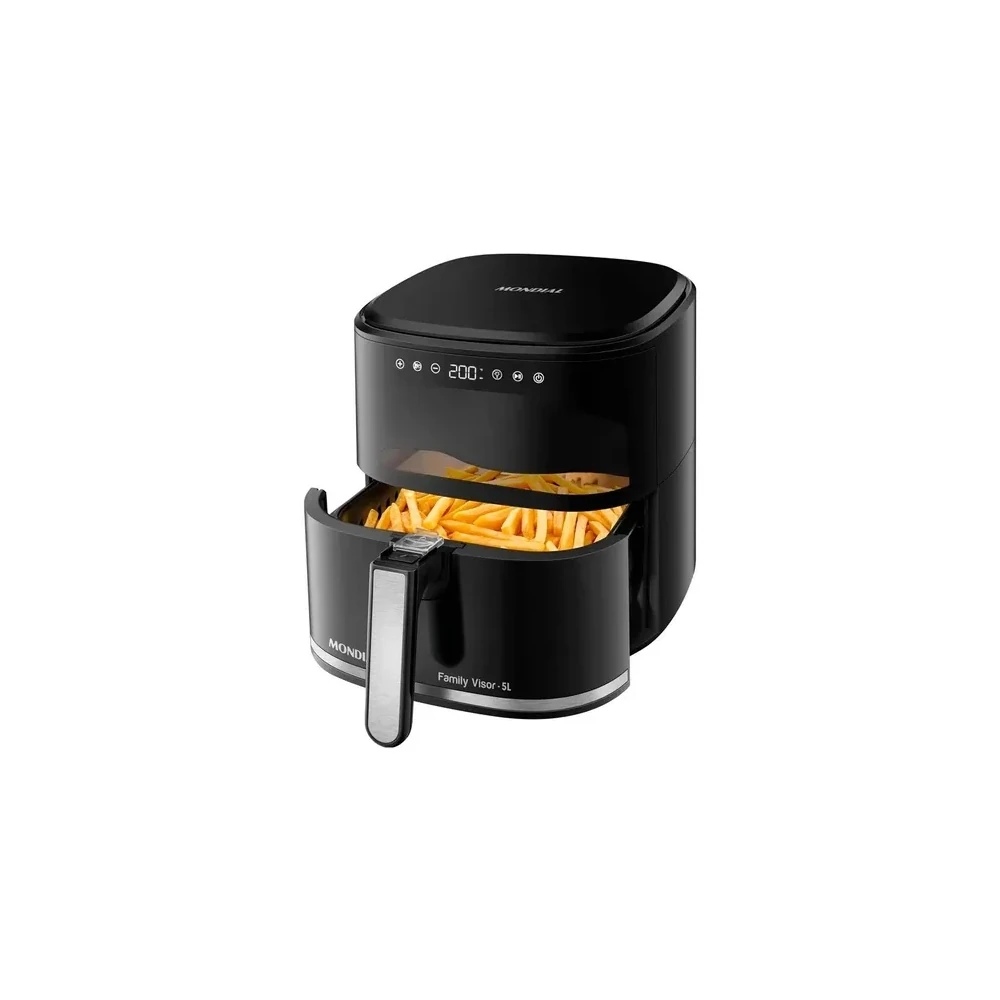 Fritadeira Elétrica Air Fryer Mondial Grand Family AF-50-DV - 2000W - 5L - 220V 50/60HZ - Preto