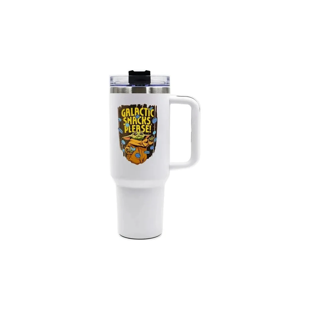 Garrafa Térmica Big Life Glaciar Star Wars The Mandalorian BTBGSW1 - 1,2L - com Canudo - Lanches Galácticos Por Favor