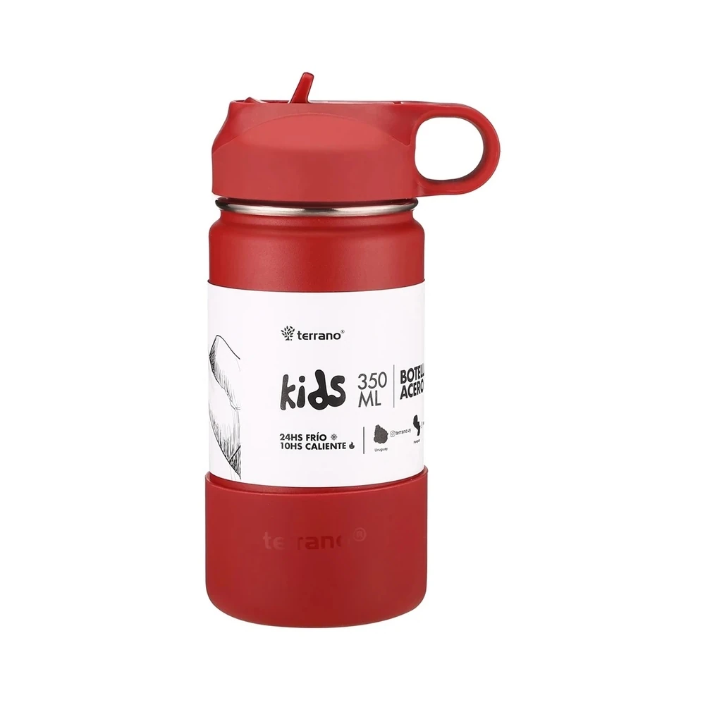Garrafa Térmica Terrano Kids 350ml - Vermelho