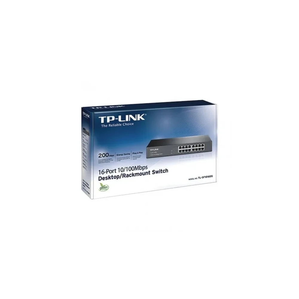 Hub Switch TP-Link 16 Portas TL-SF1016DS / Montagem em Rack 100MB