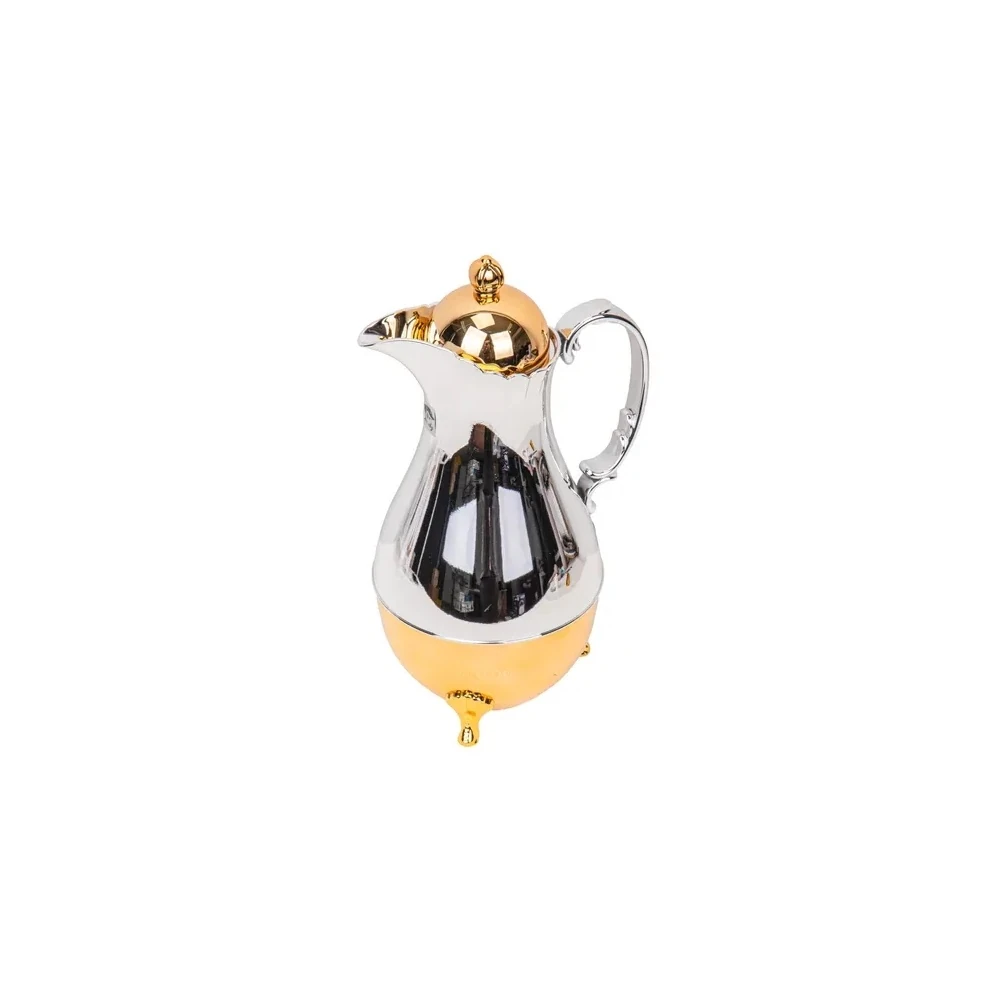 Jarra Térmica Prateada com Dourado 1 Litro