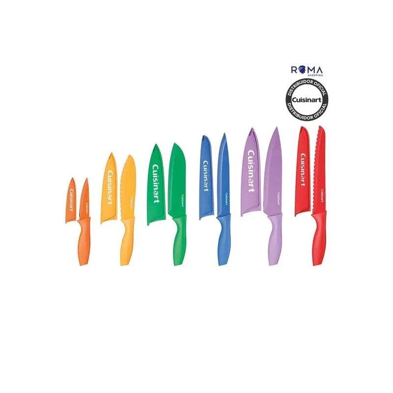 Jogo de Facas Cuisinart CA-12NC Colorido - 12 Peças