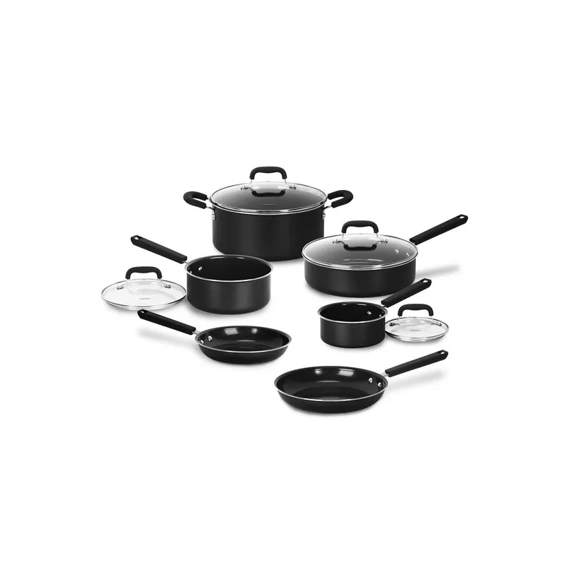 Jogo de Panelas Cuisinart 55IC-10BKC Purelyceramic Indução Alumínio - 10 Peças