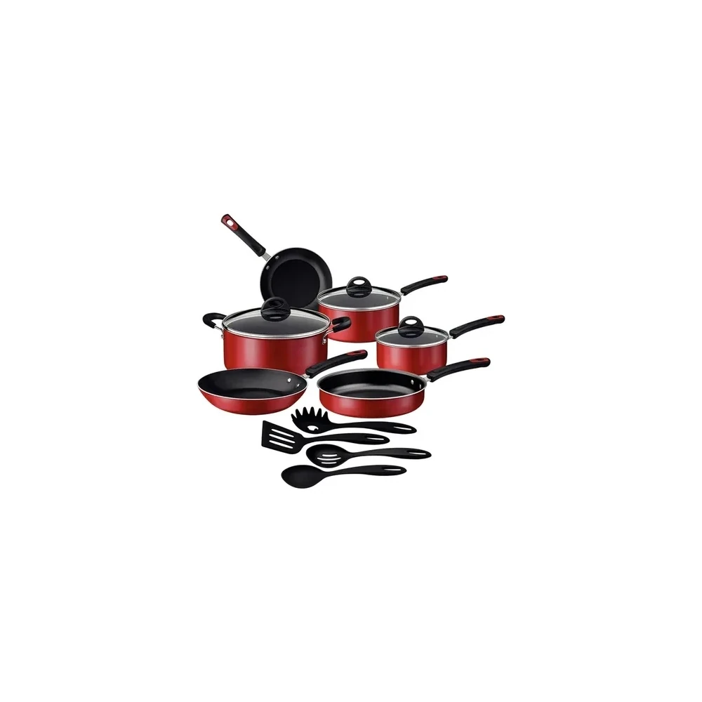 Jogo de Panelas Tramontina Everyday 27899/205 Vermelho 10 Peças