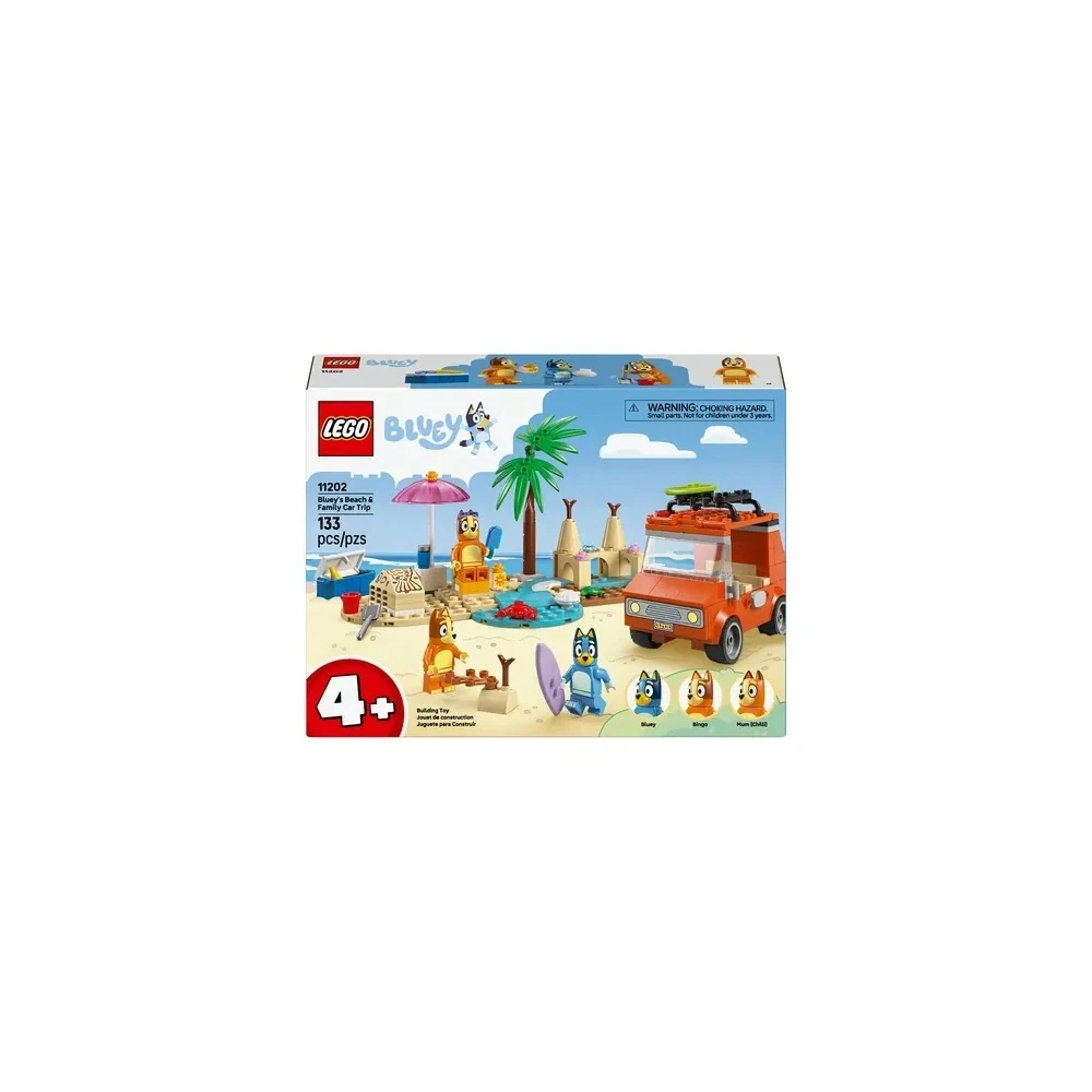 Jogo de Construção Lego Bluey Bluey´s Beach And Family Car Trip 11202 133 Peças
