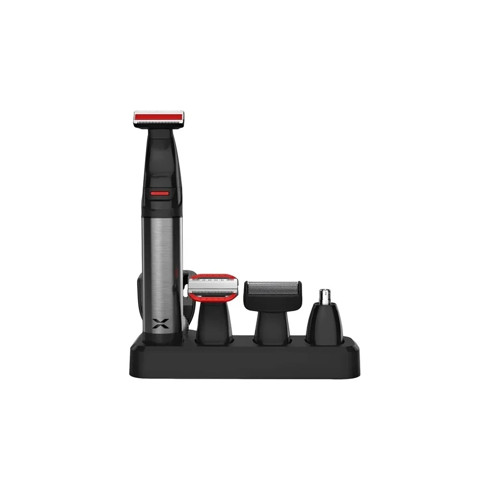 Kit Aparador Sem Fio Xion XI-HAIRONE4X1 4 Em 1 Recarregável - Preto/Cinza