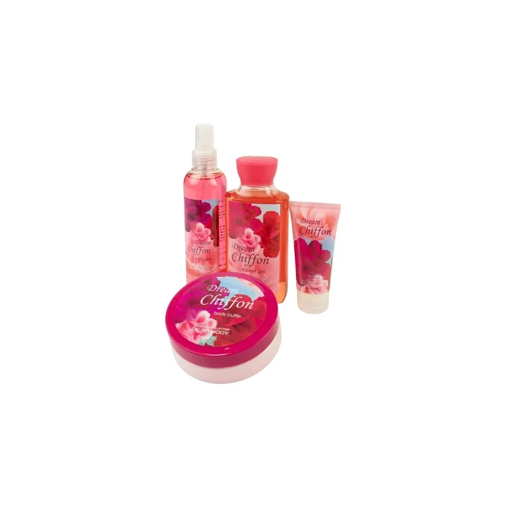 Kit Body Splash Dear Body Dream Chiffon - Feminino - 236 ml + 295 ml + 59 ml + 200 g