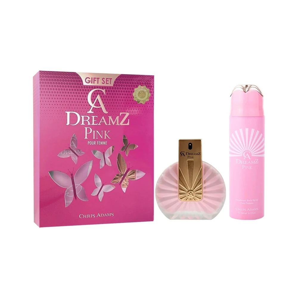Kit Perfume Chris Adams Dreamz Pink para Mulher EDP 100mL + Desodorante 200mL - Feminino