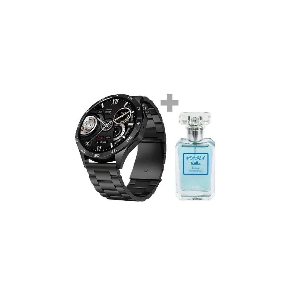 Kit Relógio G-Tide Power com Bluetooth - Preto + Perfume Tcakca 30 ML