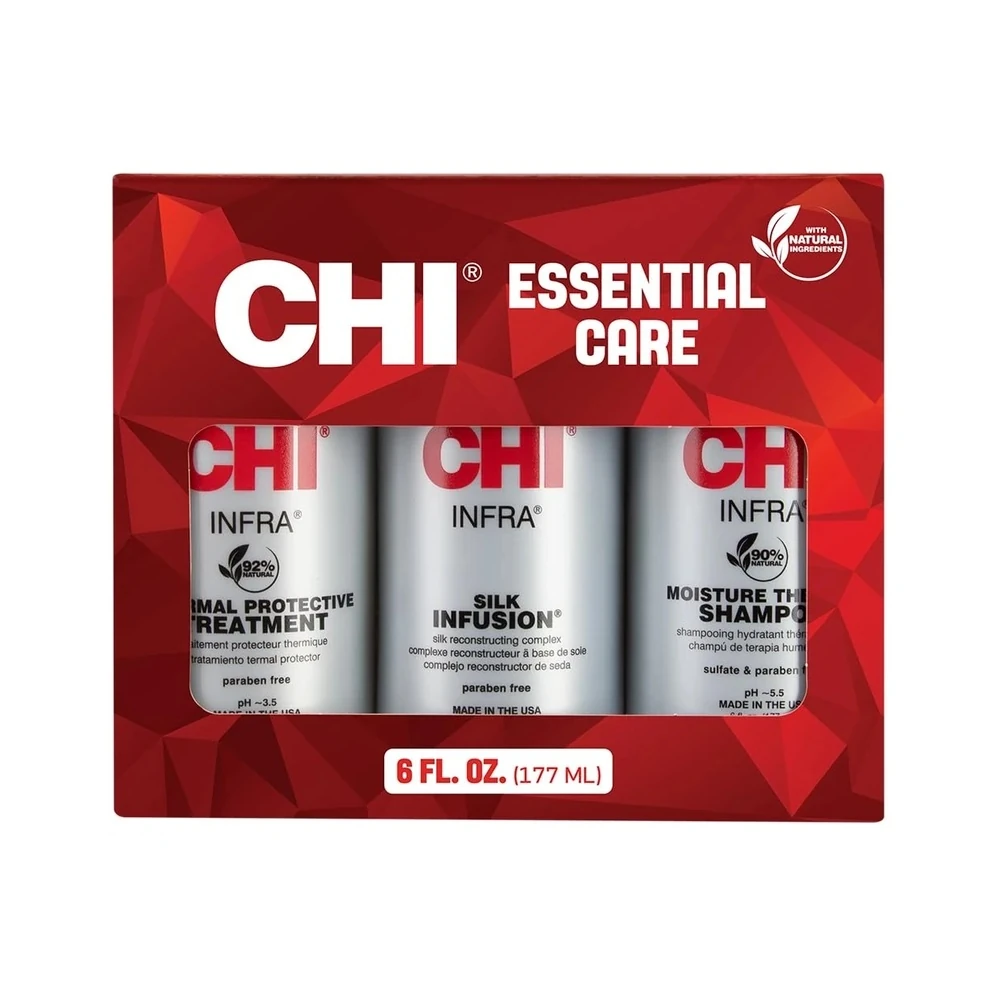 Kit Shampoo+Tratamento+Reconstrução Chi Essential Care Infra (3 de 177mL)