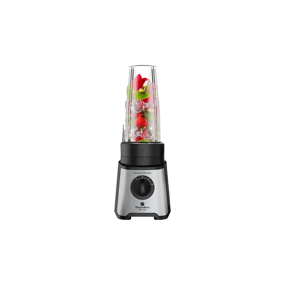 Liquidificador Electrobras Personal Blender EBPB350 350 Watts 750 ML 2 Velocidades + Pulsar 127V ~ 60HZ - Preto/Prata