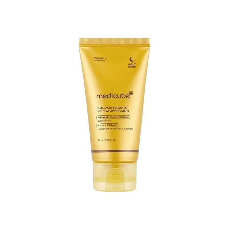 Máscara Facial Medicube Kojic Acid Turmeric de 75 ML para Uso Noturno Envolvente