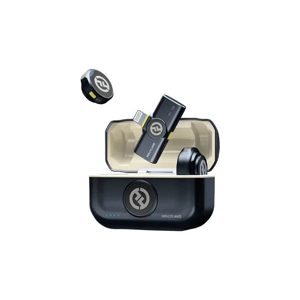 Microfone Sem Fio Hollyland Lark M2 para Smartphone com Lightning - Preto