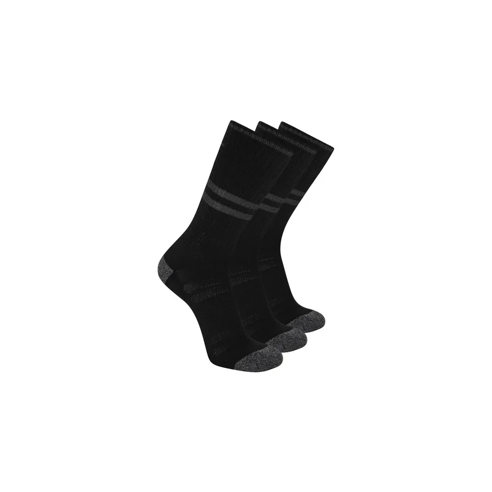 Par Meias Masculinas Skechers 3 Pares 1/2 Terry Crew Preto 10-13