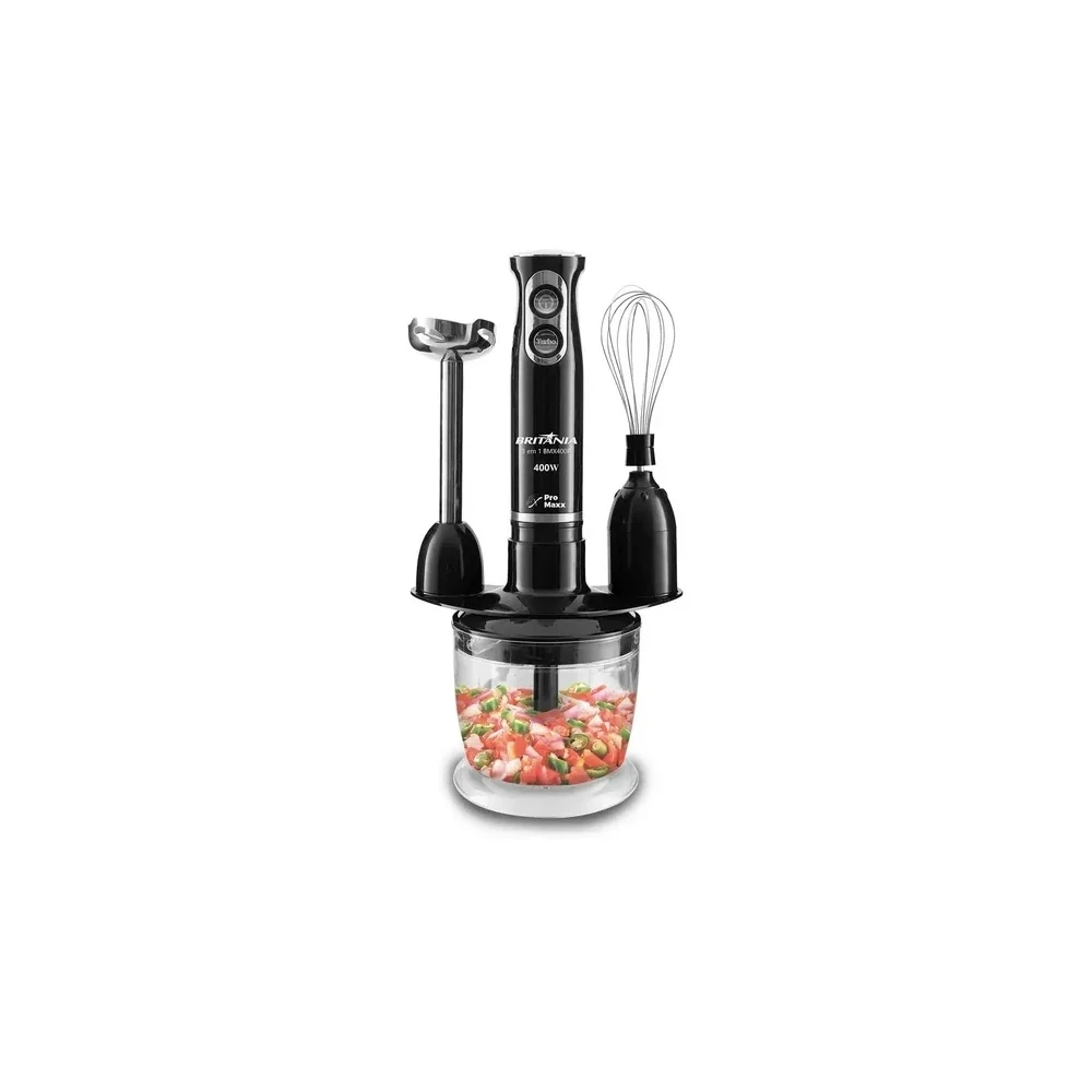 Liquidificador Britânia BMX400P - 400W - 3 Em 1 - 220V - Preto