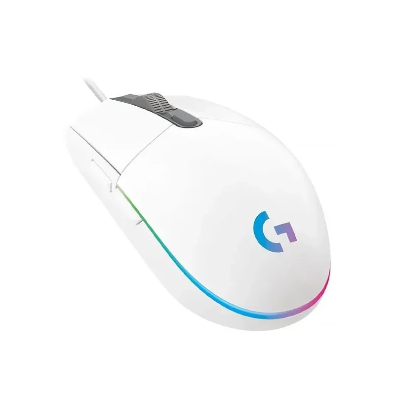Mouse Gamer Logitech G203 USB Até 8.000 Dpi com Iluminação RGB - Branco