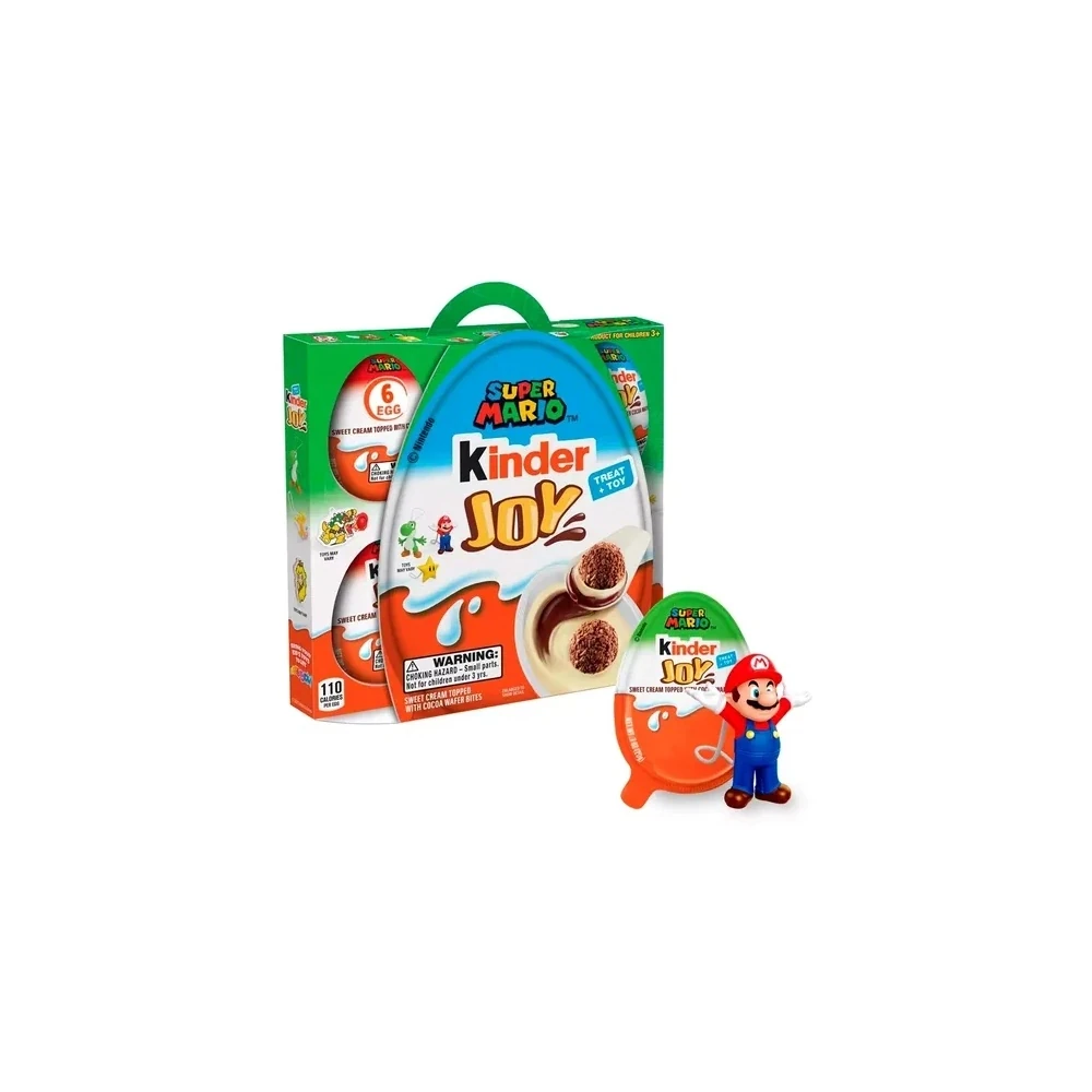Ovo Ferrero Kinder Joy Super Mario 6 Unidades Caixa 4.2OZ 120G