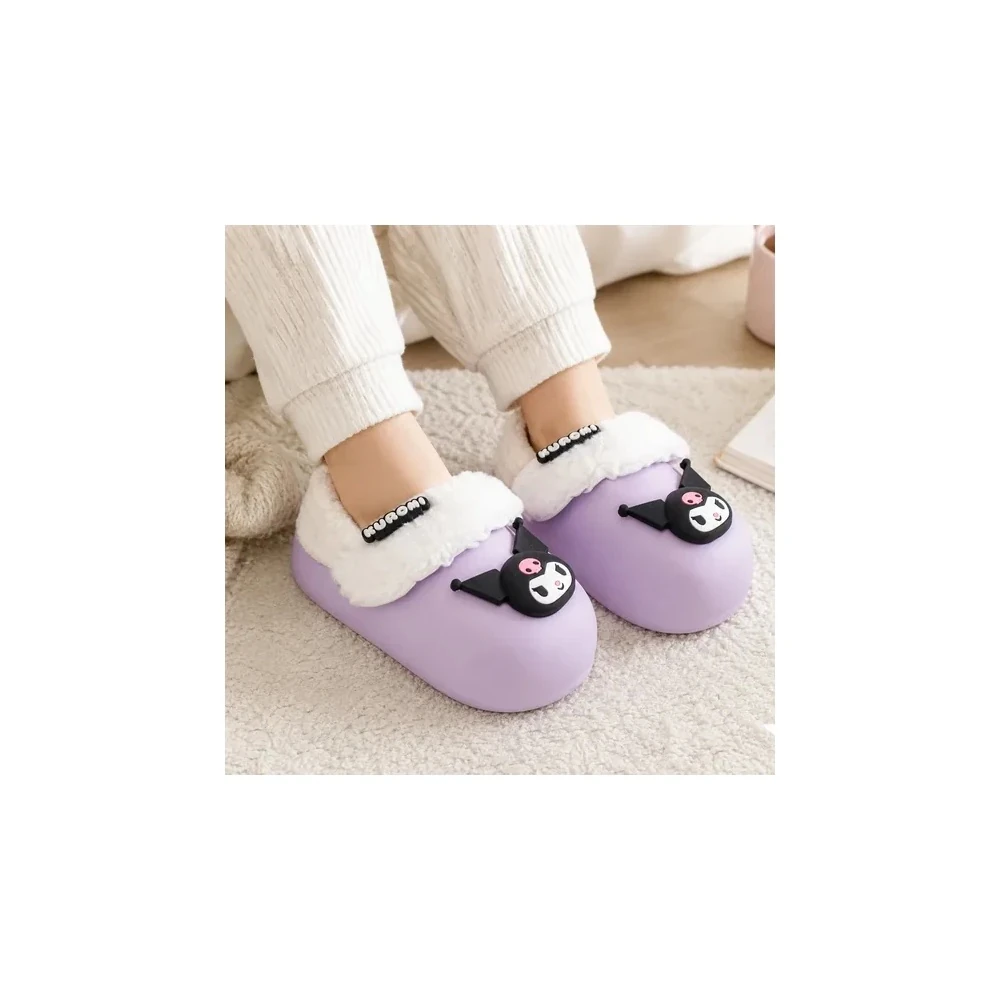 Pantufas Kuromi Roxo Antiderrapantes Tamanho 35 A 40