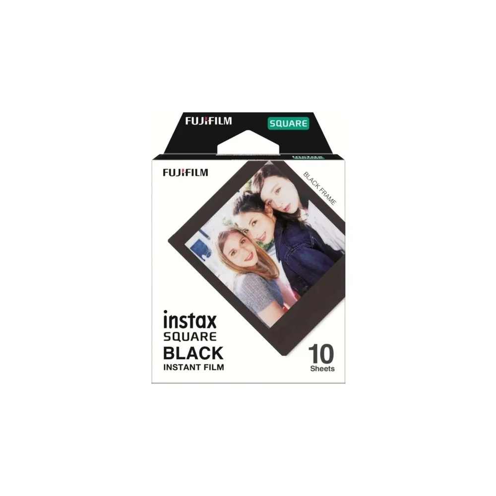 Filme Instantâneo Fujifilm Instax Square Preto - (10 Folhas)