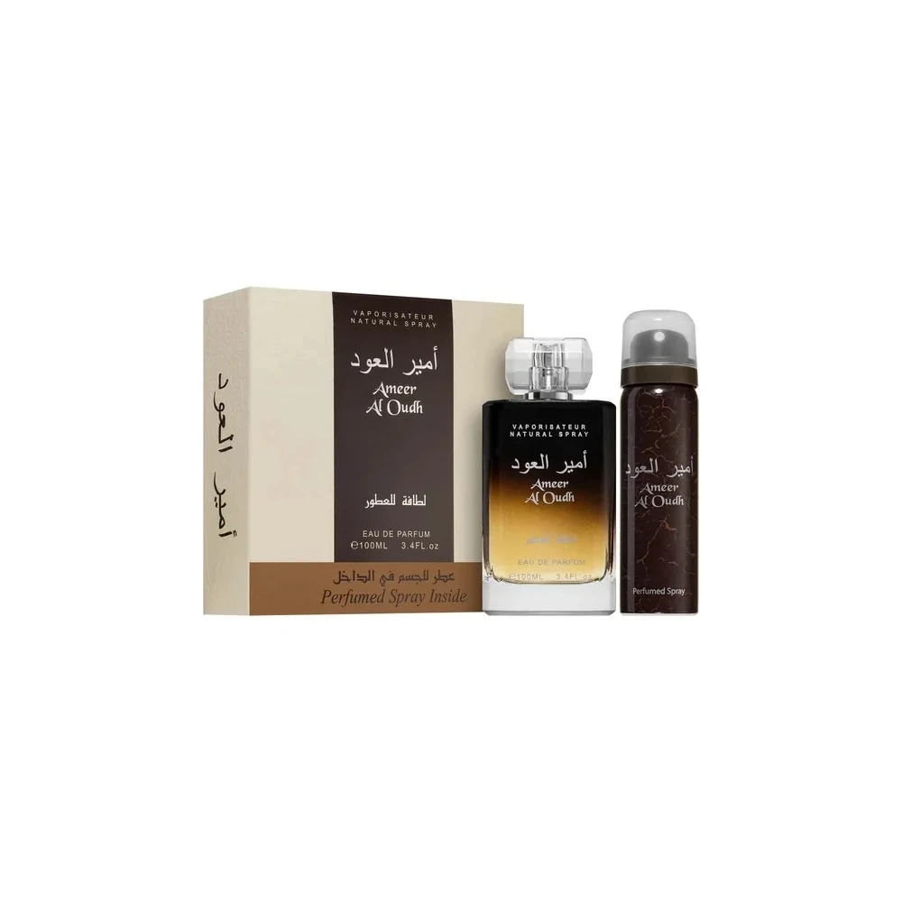 Perfume Lattafa Ameer Al Oudh Edp 100ml + Body Spray Unissex