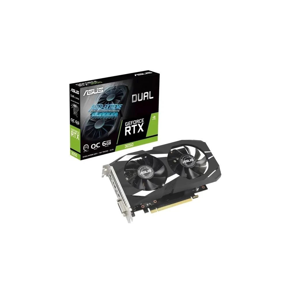 Placa de Vídeo Asus Dual Geforce RTX 3050 Oc Edition 6 GB GDDR6 (90YV0K60-M0NA00)