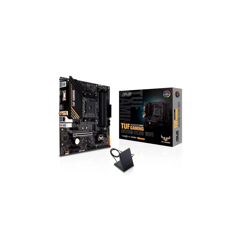 Placa-mãe Asus Tuf Gaming A520M Plus Wifi Socket AM4 Chipset AMD A520 DDR4 Micro ATX
