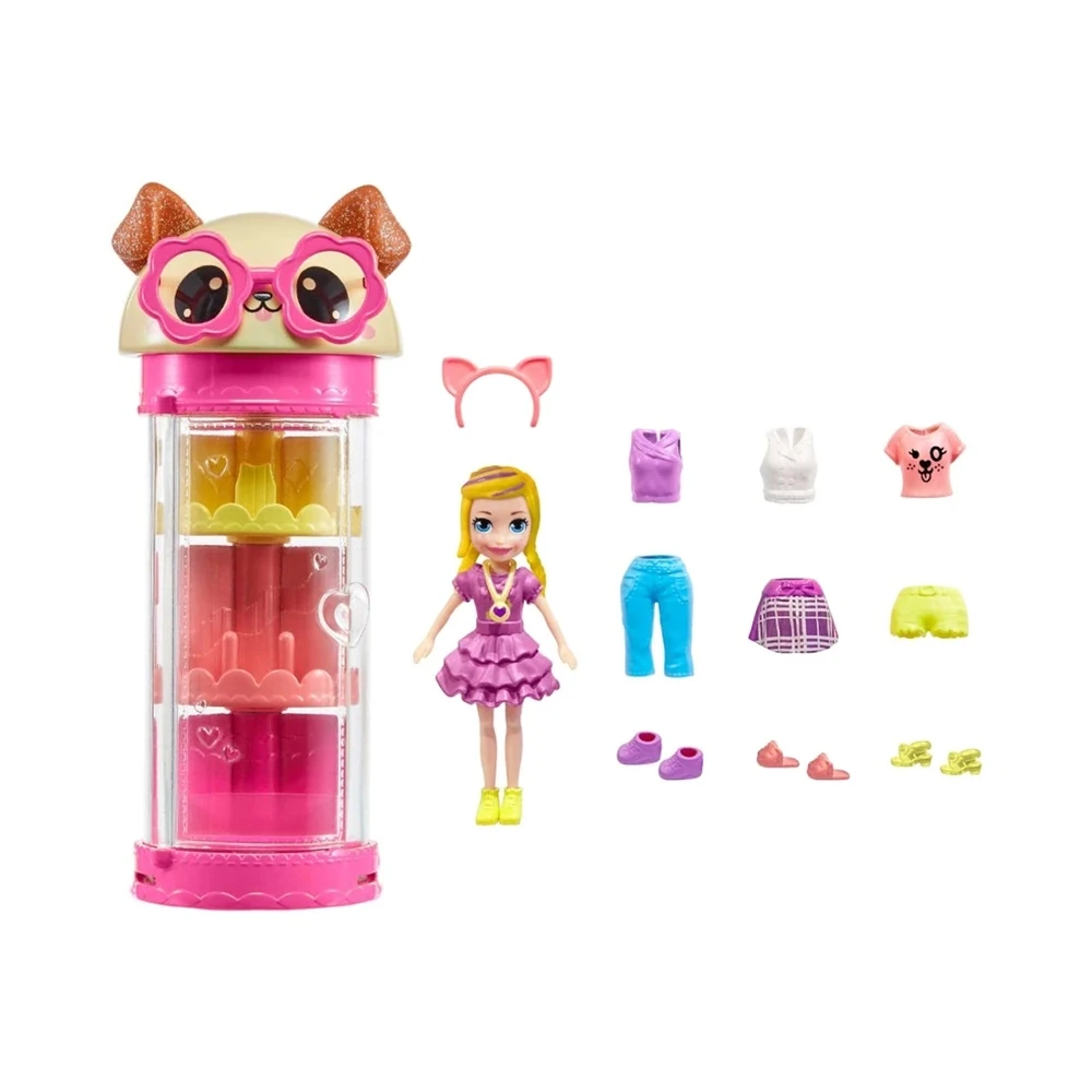 Conjunto de Moda Polly Pocket Style Spinner Guarda-Roupas HKW04-HKW06 - Mattel