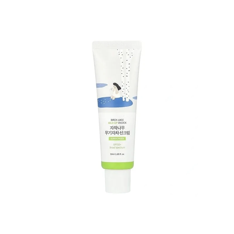 Protetor Solar Round Lab Birch Juice Mild-Up Uvlock FPS 50+ 50 ML