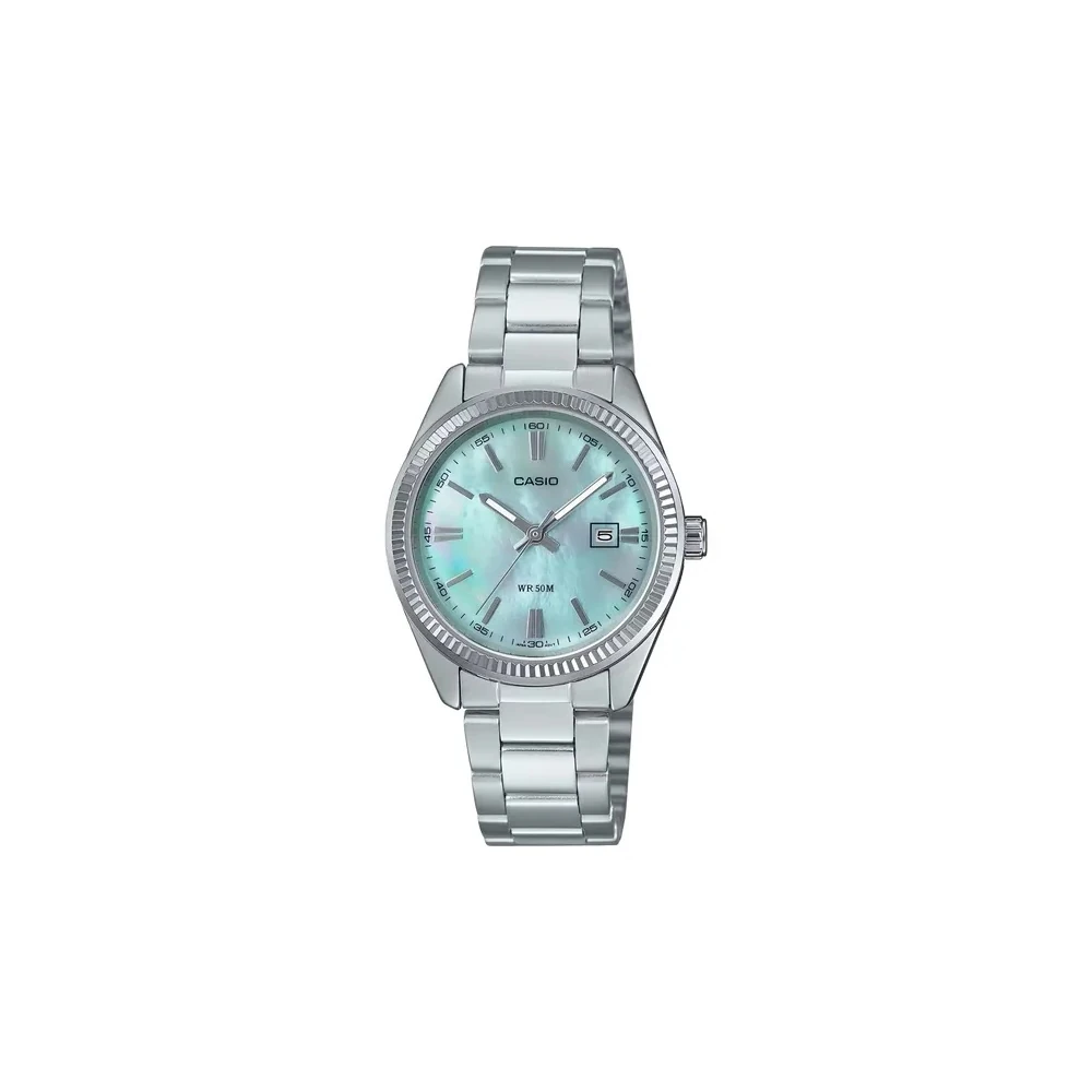 Relógio Casio LTP-1302DS-2AVDF Analógico Feminino - Prata/Azul Gelo