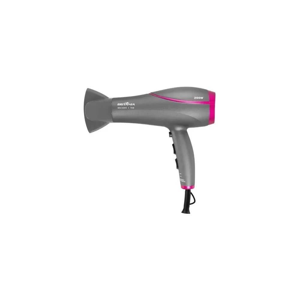 Secador de Cabelo Britania BSC2200 Bivolt 3 Níveis Cinza