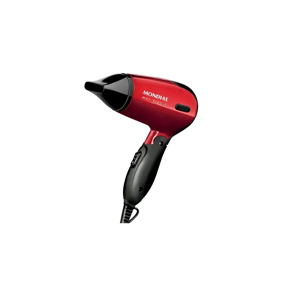 Secador de Cabelo Mondial Max Travel SC-10 - 1200W - Bivolt - Vermelho