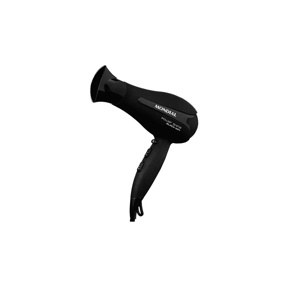 Secador de Cabelo Mondial Power Shine Black Ion SC-13 2.000 Watts 220V ~ 50/60 Hz - Preto