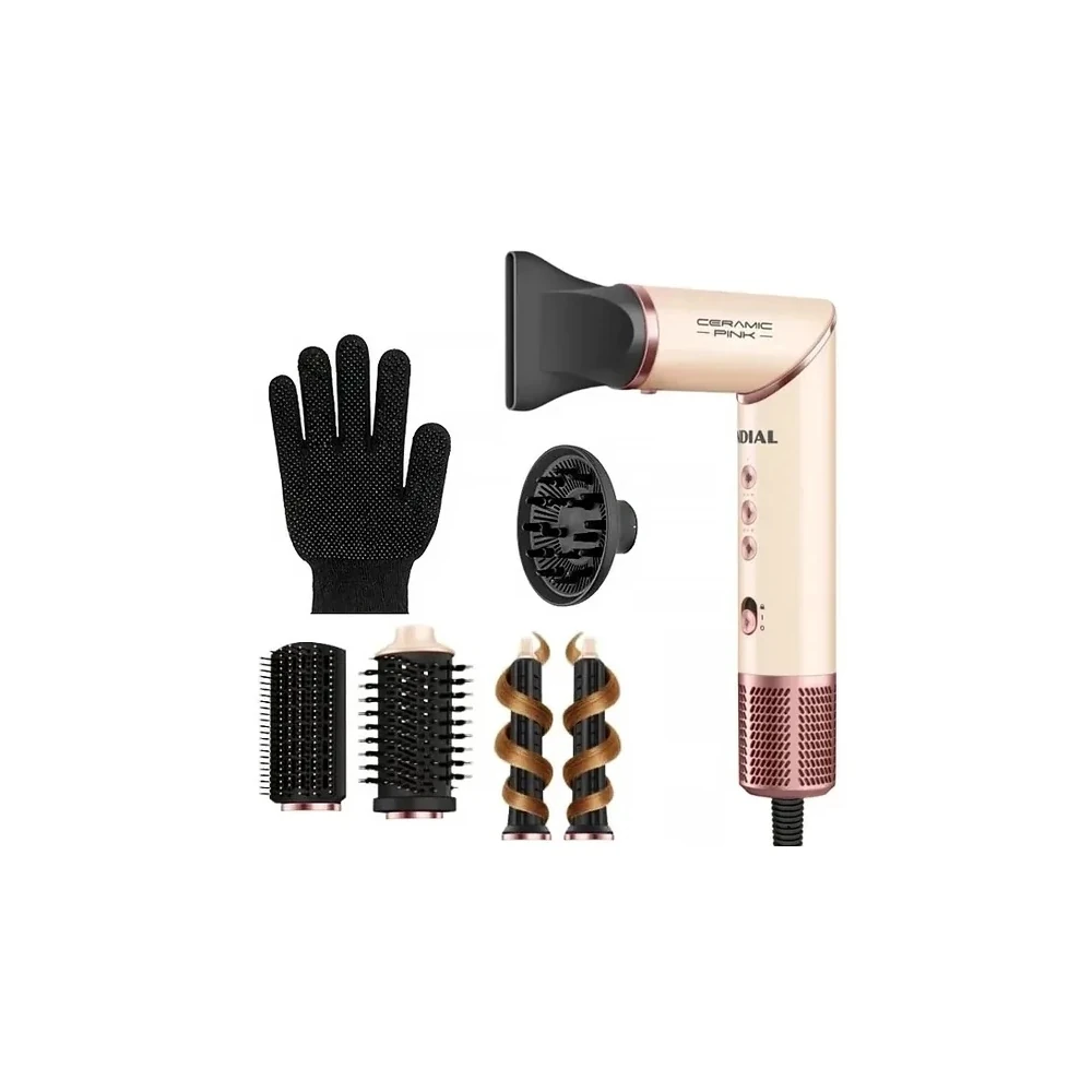 Secador de Cabelo Mondial SM-01-BLDC-CP 5 em 1 220V ~ 50/60 Hz - Rosa Cerâmica