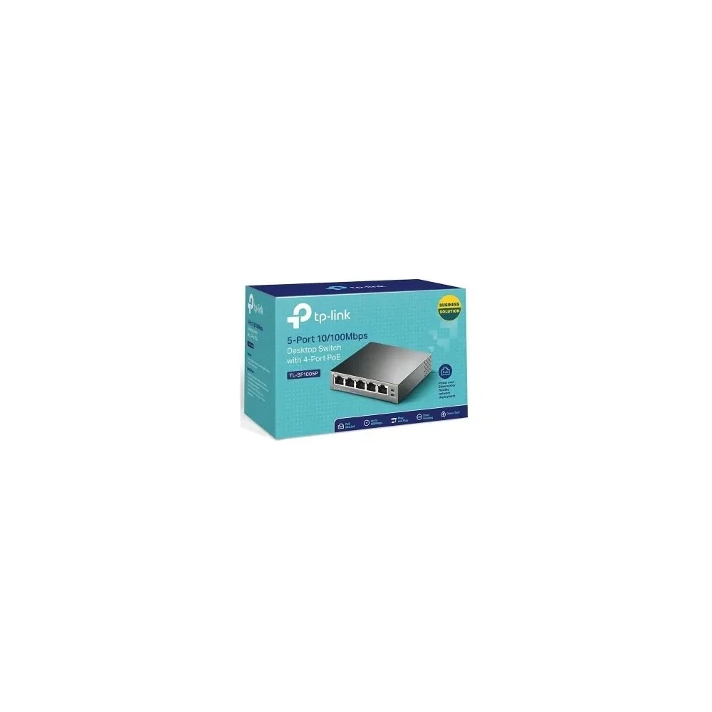 Switch 5 portas TP-Link TL-SF1005P 10/100 4 portas PoE