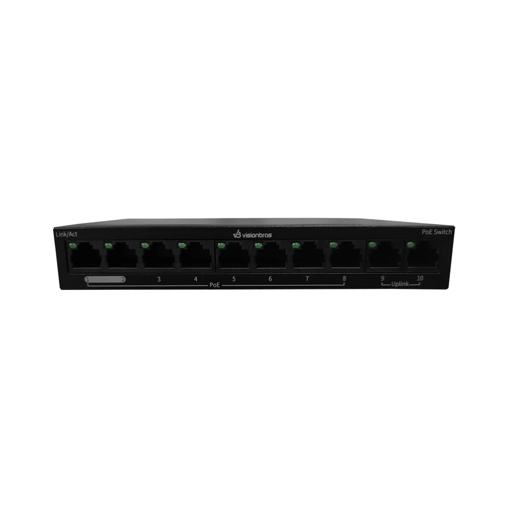 Switch PoE Visionbras VB-SWE800-P 8 Portas/2P Uplink